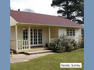 picture of a garden room we built in Seale, Surrey
